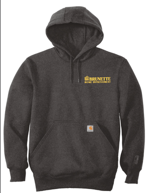 Custom Printed Apparel | Brunette Home Improvement Fall 2025 - Carhartt Adult Dark Grey Rain Defender Heavyweight Hoodie - Brunette Home Improvement F25 - 18373