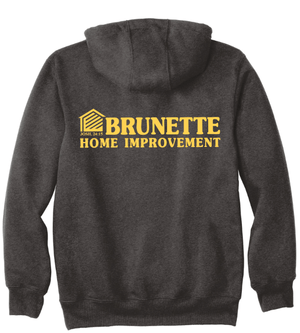 Custom Printed Apparel | Brunette Home Improvement Fall 2025 - Carhartt Adult Dark Grey Rain Defender Heavyweight Hoodie - Brunette Home Improvement F25 - 18373