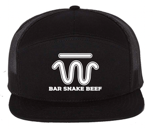 Custom Apparel - Screen Printing - BSB Hats - Seven - Panel Trucker Cap *Black* - BSB Hats - 17700
