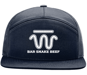 Custom Apparel - Screen Printing - BSB Hats - Seven - Panel Trucker Cap *Navy* - BSB Hats - 17700