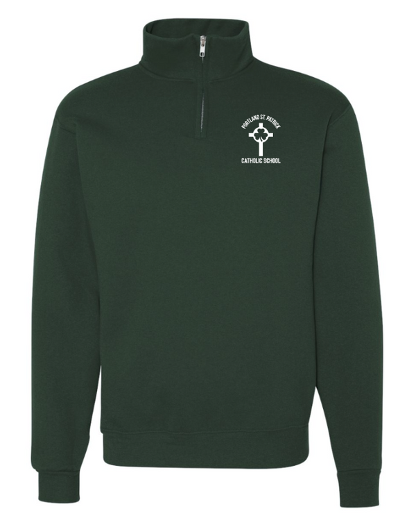 St. Patrick Winter Spirit Wear - Cadet Collar Quarter Zip Sweatshirt