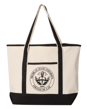 Custom Printed Apparel | Canvas Deluxe Colorblock Tote | MSU College of Law - MSU Law - 19732