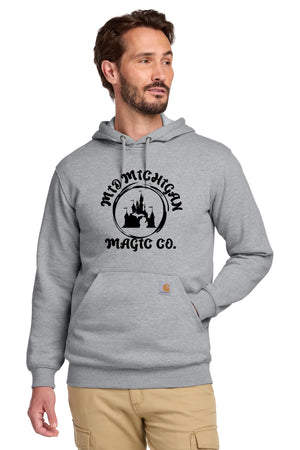 Mid-Michigan Magic Company Hoodie Heather Grey front view