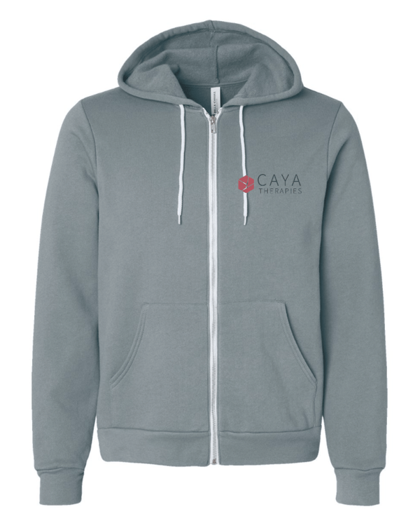 Custom Apparel - Screen Printing - CAYA Therapies - Blue Full Zip Hoodie - CAYA Therapies - 16315