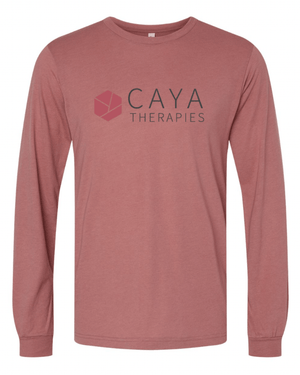 Custom Apparel - Screen Printing - CAYA Therapies - Mauve Triblend Long Sleeve Tee - CAYA Therapies - 16315