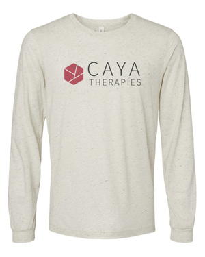 Custom Apparel - Screen Printing - CAYA Therapies - Oatmeal Triblend Long Sleeve Tee - CAYA Therapies - 16315