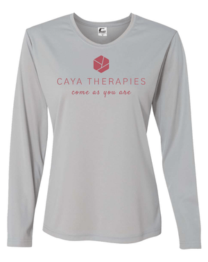 Custom Apparel - Screen Printing - CAYA Therapies - Women's Performance Long Sleeve Tee - CAYA Therapies - 17123