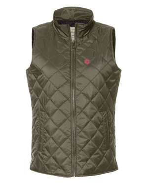 Custom Apparel - Screen Printing - CAYA Therapies - Women's Vintage Diamond Quilted Vest - CAYA Therapies - 16315