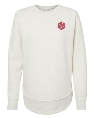 Custom Apparel - Screen Printing - CAYA Therapies - Women's Weekend Fleece Crewneck Sweatshirt - Saltwater / Natural - CAYA Therapies - 17123