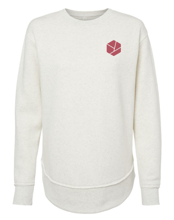 Custom Apparel - Screen Printing - CAYA Therapies - Women's Weekend Fleece Crewneck Sweatshirt - Saltwater / Natural - CAYA Therapies - 17123