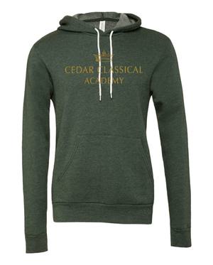 Custom Apparel - Screen Printing - Cedar Classical Badgerwear - Adult Unisex Logo Hoodie - Cedar Classical - 15396