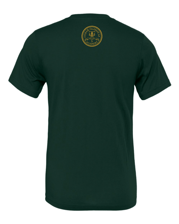 Custom Apparel - Screen Printing - Cedar Classical Badgerwear - Adult Unisex T-Shirt (Joy Design) - Cedar Classical - 15396