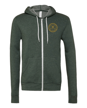 Custom Apparel - Screen Printing - Cedar Classical Badgerwear - Adult Unisex Zip Up Hoodie (Circle Logo) - Cedar Classical - 15396