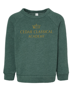 Custom Apparel - Screen Printing - Cedar Classical Badgerwear - Toddler Logo Crewneck Sweatshirt - Cedar Classical - 15396