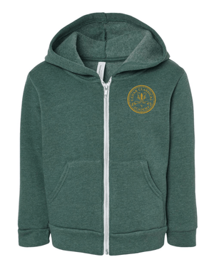 Custom Apparel - Screen Printing - Cedar Classical Badgerwear - Toddler Zip Up Hoodie (Circle Logo) - Cedar Classical - 15396