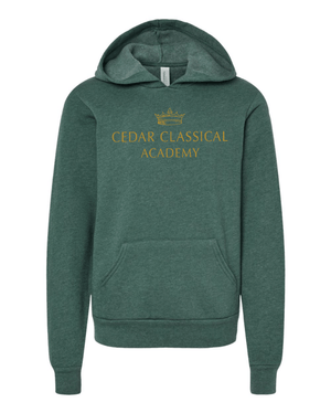 Custom Apparel - Screen Printing - Cedar Classical Badgerwear - Youth Logo Hoodie - Cedar Classical - 15396