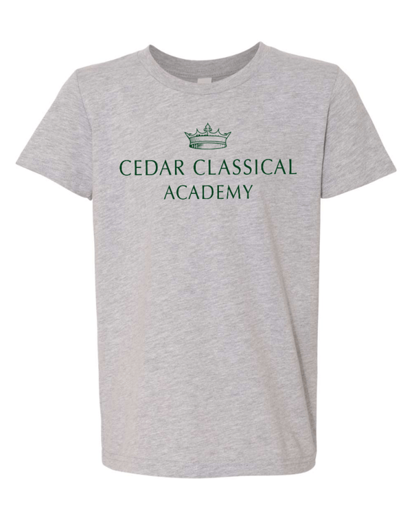 Custom Apparel - Screen Printing - Cedar Classical Badgerwear - Youth Logo T-Shirt - Cedar Classical - 15396