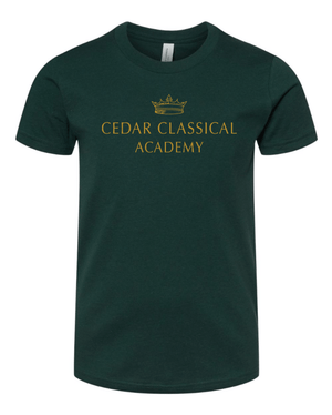 Custom Apparel - Screen Printing - Cedar Classical Badgerwear - Youth Logo T-Shirt - Cedar Classical - 15396