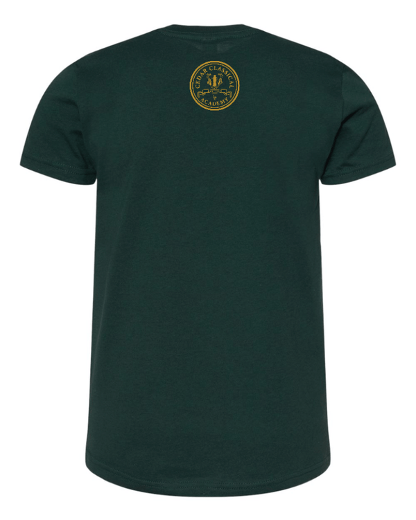 Custom Apparel - Screen Printing - Cedar Classical Badgerwear - Youth T-Shirt (Joy Design) - Cedar Classical - 15396
