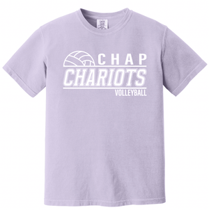 Custom Printed Apparel | Chap Volleyball - Comfort Colors Chariots T-shirt - CHAP Volleyball - 18952