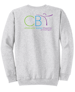 Custom Printed Apparel | Children's Ballet Theatre Fall 2025 - Adult Ash Fleece Crewneck - Children's Ballet Theatre F25 - 18526