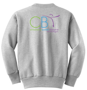 Custom Printed Apparel | Children's Ballet Theatre Fall 2025 - Youth Ash Fleece Crewneck - Children's Ballet Theatre F25 - 18526