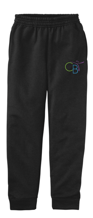 Custom Printed Apparel | Children's Ballet Theatre Fall 2025 - Youth Black Fleece Joggers - Children's Ballet Theatre F25 - 18526