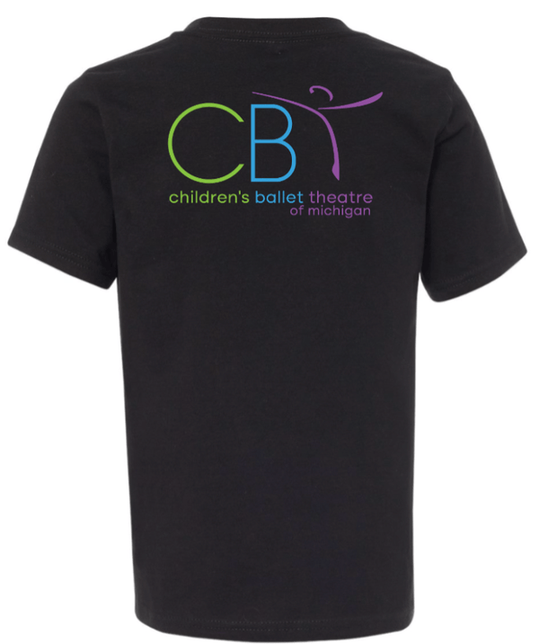Custom Printed Apparel | Children's Ballet Theatre Fall 2025 - Youth Cotton T-Shirt (Black/White) - Children's Ballet Theatre F25 - 18526