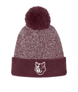Custom Printed Apparel | CMS 8th Grade Trip Fundraiser - Maroon Pom Beanie - CMS 8th Grade Trip Fundraiser - 18138