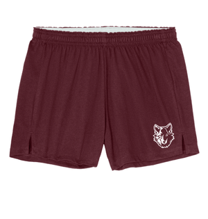 Custom Printed Apparel | CMS 8th Grade Trip Fundraiser - Women's Maroon Knit Shorts - CMS 8th Grade Trip Fundraiser - 18138