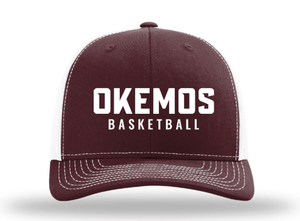Custom Printed Apparel | CMS Basketball | Adult Maroon/White Snapback Trucker Cap - CMS Basketball - 18871