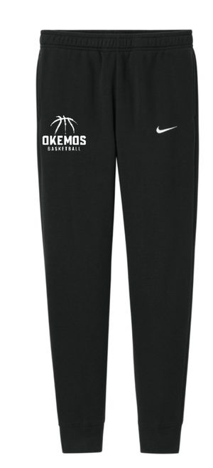 Custom Printed Apparel | CMS Basketball | Adult Unisex Black Nike Club Fleece Jogger "Badge Logo" - CMS Basketball - 18871