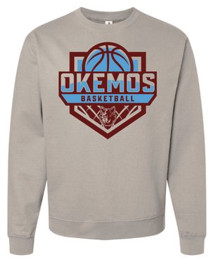 Custom Printed Apparel | CMS Basketball | Adult Unisex Cement Midweight Crewneck "2 - Color Logo" - CMS Basketball - 18871