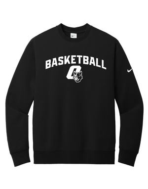 Custom Apparel - Screen Printing - CMS Girls Basketball - Adult Unisex Black Nike Crewneck Sweatshirt - CMS Girls Basketball 2025 - 17002