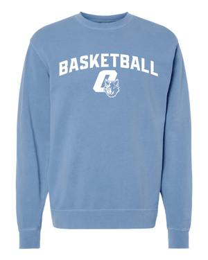 Custom Apparel - Screen Printing - CMS Girls Basketball - Adult Unisex Blue Crewneck Sweatshirt - CMS Girls Basketball 2025 - 17002