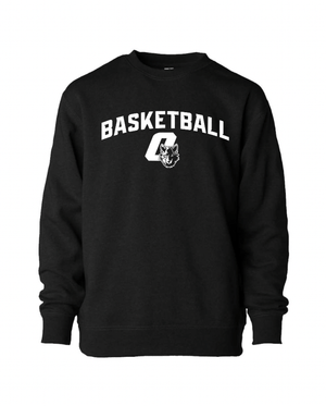 Custom Apparel - Screen Printing - CMS Girls Basketball - Youth Black Crewneck Sweatshirt - CMS Girls Basketball 2025 - 17002