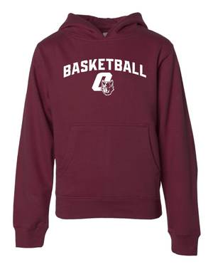 Custom Apparel - Screen Printing - CMS Girls Basketball - Youth Maroon Hoodie - CMS Girls Basketball 2025 - 17002