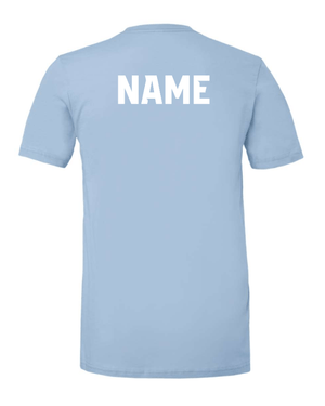 Custom Apparel - Screen Printing - CMS Okemos Volleyball - Adult Unisex T-Shirt Blue/ Maroon/ Dk Grey PERSONALIZATION AVAILABLE - CMS Okemos Volleyball - 16494