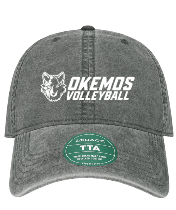 Custom Apparel - Screen Printing - CMS Okemos Volleyball - Terra Twill Cap White/ Grey - CMS Okemos Volleyball - 16494