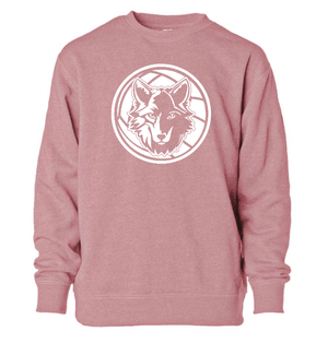 Custom Printed Apparel | CMS Volleyball 2025 - Youth Lightweight Crewneck Orchid Heather - CMS Volleyball - 18294