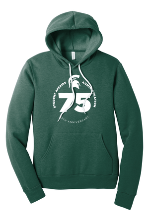 Custom Apparel - Screen Printing - College of Education | Green Bella Canvas Fleece Pullover Hoodie - Hooded Sweatshirt - MSU | College of Education 15182