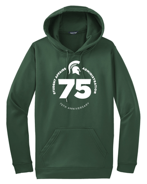Custom Apparel - Screen Printing - College of Education | Green Sport Wicking Fleece Hooded Pullover - Hooded Sweatshirt - MSU | College of Education 15182