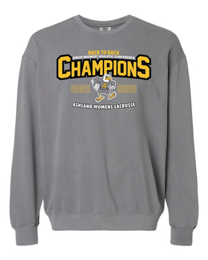 Ashland University Lacrosse Crewneck Grey front view
