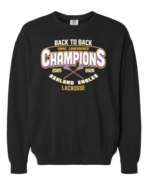 Ashland University Lacrosse Crewneck Black front view