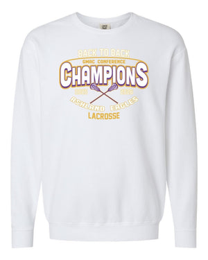 Ashland University Lacrosse Crewneck White front view