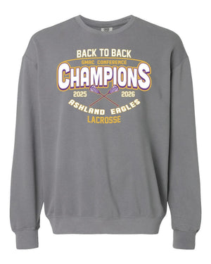 Ashland University Lacrosse Crewneck Grey front view