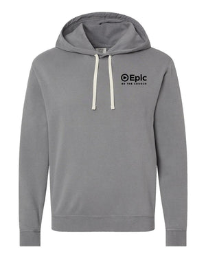 Epic Church 20th Anniversary Hoodie Grey front view