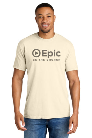 Epic Church 20th Anniversary T-Shirt Ivory front view