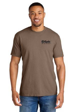 Epic Church 20th Anniversary T-Shirt Espresso front view