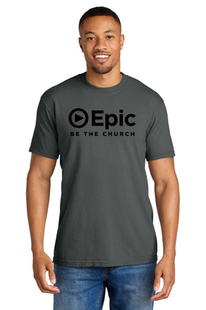Epic Church 20th Anniversary T-Shirt Pepper front view